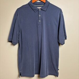 Tommy Bahama Mens Polo Shirt Size L Blue Preppy Golf Resort Casual